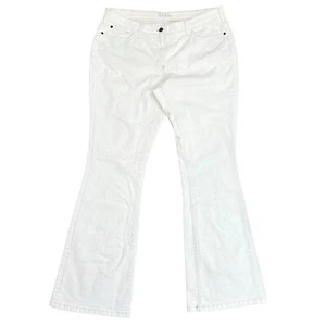 Boden Jeans Womens Size 14 Long White Denim Bootcut Stretch 36X33 - Picture 1 of 13