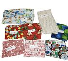 Vintage Lot of 8 Christmas/Holiday Fabric Prints Joanne Cranston