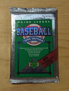 1990 U.D. Baseball Unopened Sealed Foil Pack Ken Griffey Jr. / Nolan Ryan / Bo - Picture 1 of 2