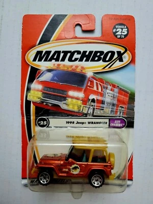 2000 Matchbox #25 1998 JEEP WRANGLER Sun Chasers 7 Spokes / Sealed - Image 1 of 4