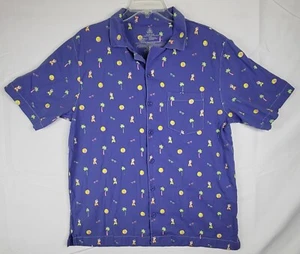 Disney Shirt Adult Medium Purple Chip And Dale Button Down Beach All Over Print - Picture 1 of 7