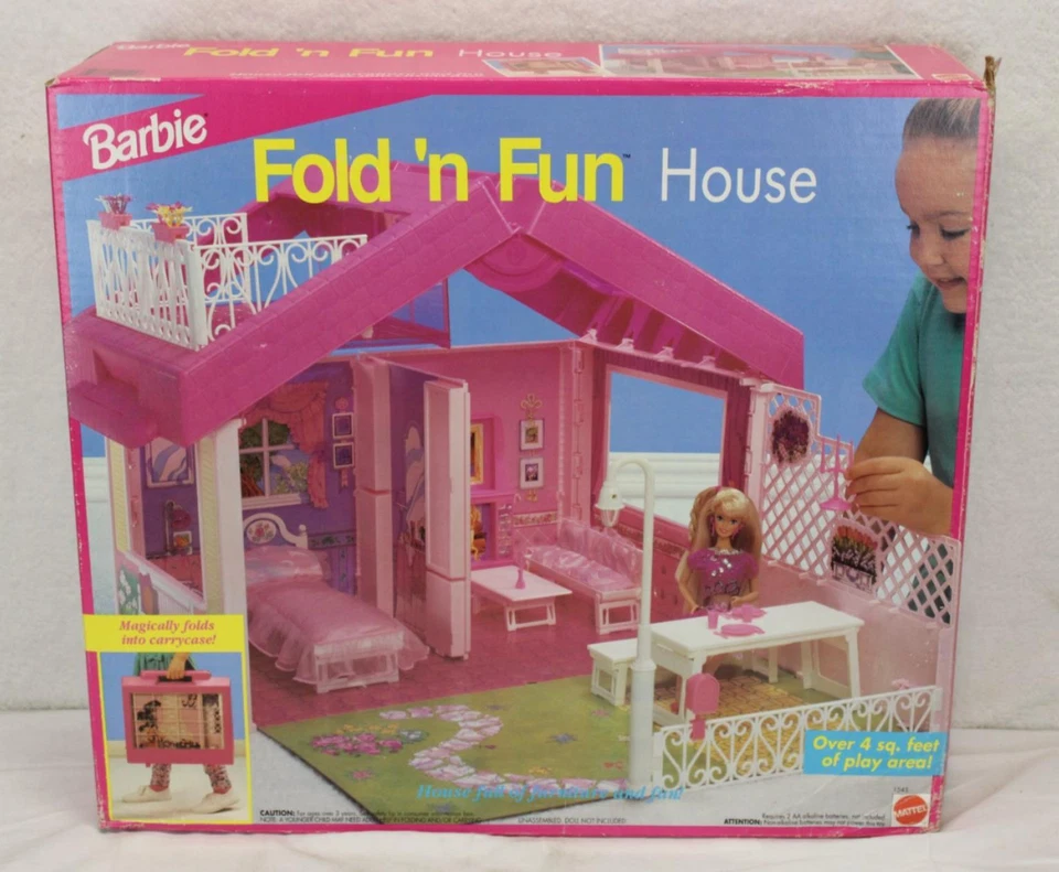 Barbie Fold'n Fun House 1545 Mattel 1992 vintage en caja original incompleta Foto 1 de 4