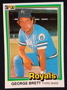 1981 Donruss #100 George Brett Kansas City Royals (HOF) NM-MINT (surface issue)