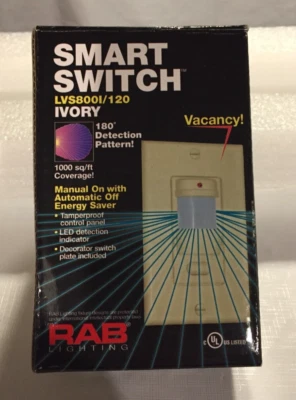 RAB Smart Switch , LSV800l/120, Ivory, Open Box - Image 1 of 4