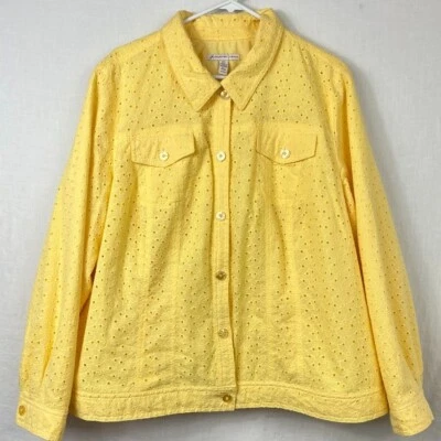 Chaqueta con botones con ojales de la colección JM para mujer 20 W talla grande pastel cabaña modesta Foto 1 de 4