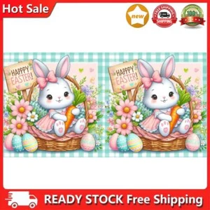 5D DIY Full Round Drill Diamond Painting Easter Rabbit Egg Flower Craft 30x30cm - Imagen 1 de 9
