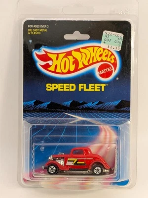 Vintage Hot Wheels 3-Window '34 ZZ Top 1934 Ford Red Speed Fleet Card #1473 - Image 1 of 4