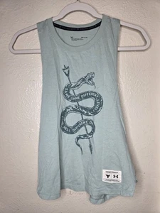 Under Armour Snake Muscle Tee Green Active Shirt Damen Gym Running Small - Bild 1 von 5