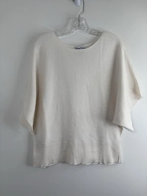 Suéter feminino Tommy Bahama grande marfim/creme manga dolman pulôver com nervuras - Imagem 1 de 4