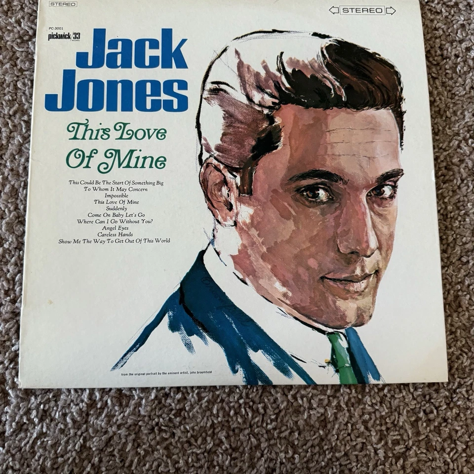 VTG Jack Jones This Love Of Mine Record Vinyl 12" LP 33 RPM SPC-3001 Foto 1 de 2