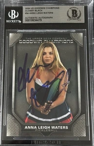 Anna Leigh Waters Signed 2024 UD Goodwin Champions Glossy Black #34 BAS Auto - Picture 1 of 2