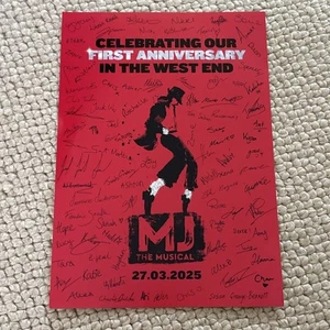 MJ Musical London First Anniversary West End Poster Print Signed March 2025 27 3 - Picture 1 of 21