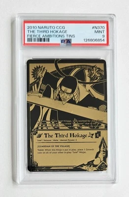 The Third Hokage PSA 9 Naruto CCG N370 Fierce Ambitions Tins Bandai 2010 - Image 1 of 3