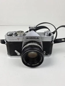Konica Autoreflex T 35mm Camera w/ Konica Hexanon AR 52mm f/1.8 Lens - Picture 1 of 11