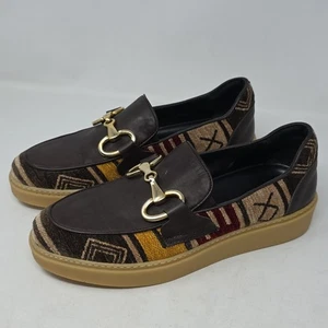 Giovanni Conti Stylish Men's Loafers Sneakers with Gold Accents Size 40 - Picture 1 of 6