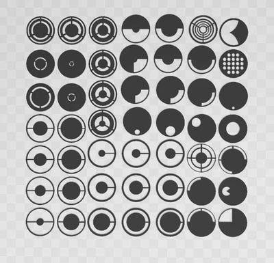 kit 50 Filtri per Microscopio Visione Campo Scuro Piani Diametro da 20 a 45 mm - Image 1 of 4