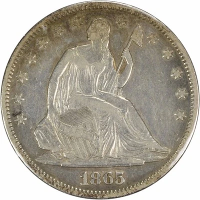 1865 Liberty Seated Half Dollar RPD FS-301 Choice EF Uncertified #401 - Image 1 of 2