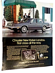 Die 1988 Chrysler New Yorker Landau Ganzseitige Anzeige - Bild 1 von 2