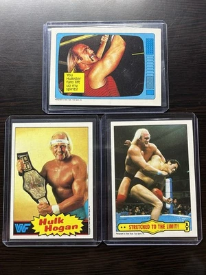 Hulk Hogan 1985 Topps WWF Lote (3) #1 Amarillo Novato RC, #29 #60 - ¡Leyenda HOF! Foto 1 de 4