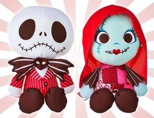 Disney Nightmare Before Christmas Jack Skellington & Sally 11" Valentine's Plush - Picture 1 of 5