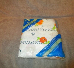 Vtg Dan River Poppies In Clover Fine Muslin Double Flat Sheet Cottagecore NWT - Picture 1 of 8