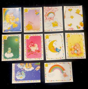 (Lot of 10) 1985 Care Bears Panini Italy Album Sticker Card Lot (B)