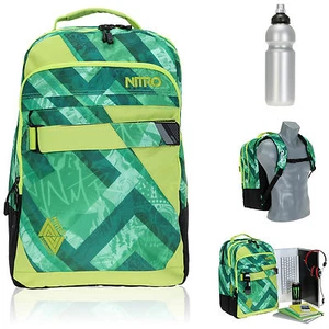Rucksack NITRO LOCK Schulrucksack Skateboard Notebookrucksack WIC GREEN +Flasche - Bild 1 von 12