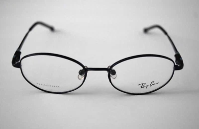 Ray-Ban Ovalado Pequeño Azul Titanio Óptico RB1010 3018 46-16-125 Anteojos A Foto 1 de 4