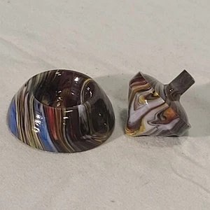 ANDY DAVIS, Glaskunst Kreisel & Sockel, Megans Run (?), #339G - Bild 1 von 9