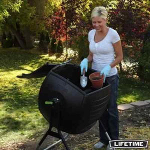 Lifetime 189 Litre (50 Gallon) Single Composter Black Model 60076 - Picture 1 of 6