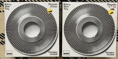 Bandejas de carrusel deslizables vintage Yankee para 2x2 diapositivas giratorias lote de 2 Ansco Argus Foto 1 de 4