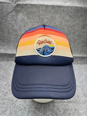 Gorra Rip Curl Snap Back Adulto Azul Naranja Mezcla Poliéster Parche Camionero Foto 1 de 4