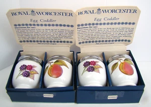 Royal Worcester Egg Coddlers VIER verpackt Evesham Porzellan Made In England - Bild 1 von 11