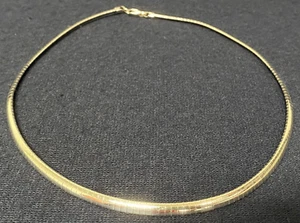 Sterling Silber - ITALIEN AGI 4 mm Omega Kettenglied 16" Halskette - 19 g - Bild 1 von 5
