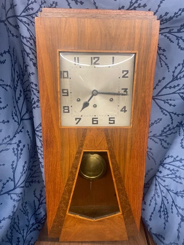 Antique Vintage Art Deco Inlaid Carillon Pendulum Striking Regulator Wall Clock Cover