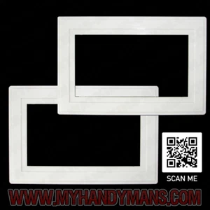 2 x Placas de dedo blancas Interruptor de luz Enchufe doble Enchufe Cubierta de panel envolvente 2G - Imagen 1 de 1