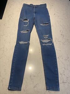 Top shop Ripped Jeans Size W30 Leg34 Tall Extra Long Excellent Condition