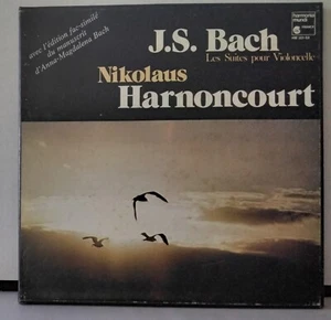 HARMONIA MUNDI FRANCE HM 381-83 J.S. BACH, HARNONCOURT CELLO SUITES 3LP'sBOX - Picture 1 of 6