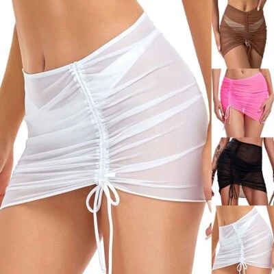 Easy Slip On Sheer Swimwear Cover Up Skirt for Women Perfect for Hot Days - Image 1 of 4