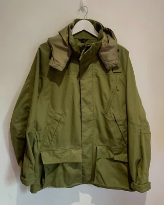 Beretta Men's Field jacket XXL 2XL VGC Shooting hunting hood lined khaki green - Image 1 of 4