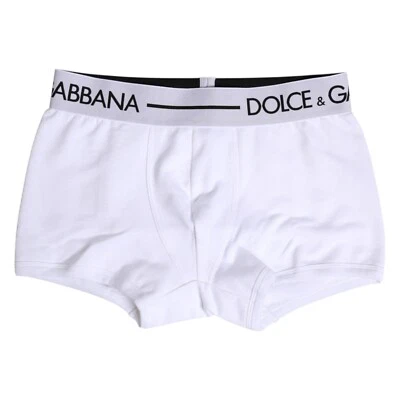 Roupa íntima DOLCE & GABBANA algodão branco stretch boxer regular IT4/EUA S 120usd - Imagem 1 de 4