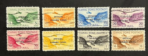 Travelstamps: Canal Zone Stamps Scott #CO1-CO7 & CO14 USED SET OF 8 Cover