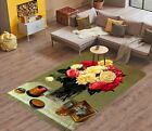 3D Flower Vase Table NA5574 Game Rug Mat Elegant Photo Carpet Mat Fay