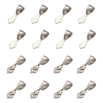 10 шт. клеящихся платиновых плоских подвесных разъемов 21x6 мм - Изображение 1 из 4