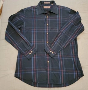 Henry Grethel Mens Long Sleeve Striped Button Up Shirt Large Cotton Poly Blend - Picture 1 of 6