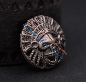 10X 30mm Motorcycle Biker Leathercraft Conchos Indian Chief Head Dress Rivetback - Picture 1 of 9
