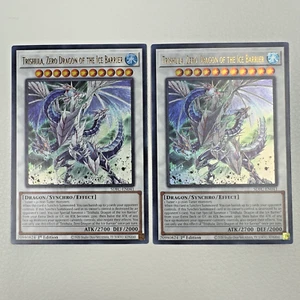2x LOT Yugioh Trishula, Zero Dragon of the Ice Barrier SDFC-EN041 1st Ultra - NM - Picture 1 of 5