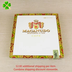 Caja de cigarros de madera vacía Macanudo Montego y Cia Café Prince Philip 8" x 8" x 1,25" - Imagen 1 de 12