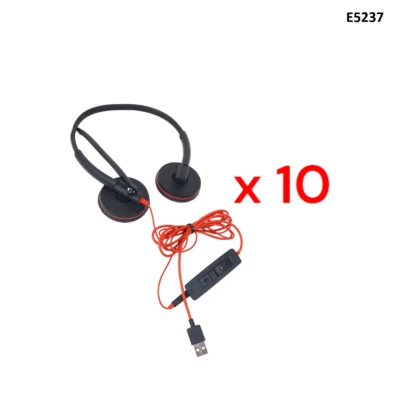 Plantronics C3225T C3200 USB Detachable Wired Headset Lot of 10 E5237 - Image 1 of 4