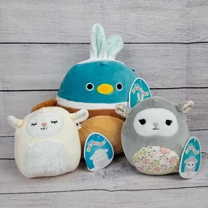 Squishmallow Lot Daksa Easter Duck 8” Bunny Ears Sophie Elea Sheep 5" W/ Tags - Picture 1 of 15